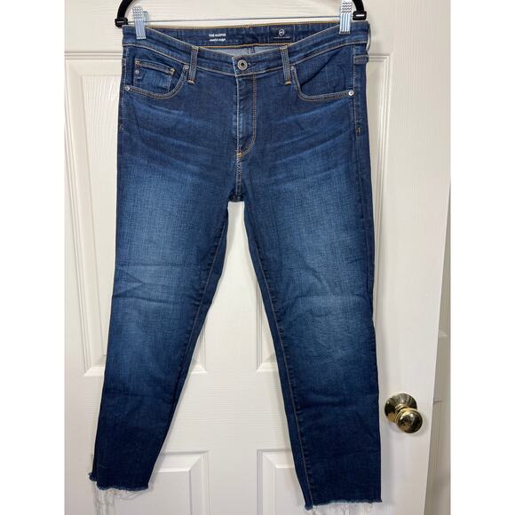 AG Adriano Goldschmied Harper Essential Straight Jean Raw Hem Capsule Staple - Picture 1 of 6